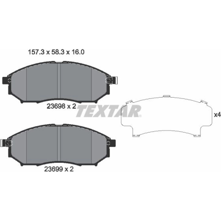 Bremsbelagsatz Nissan P. Navara/Pathfinder/Qashqai 2369801 Bremsbelagsatz Nissan P. Navara/Pathfinder/Qashqai 2369801