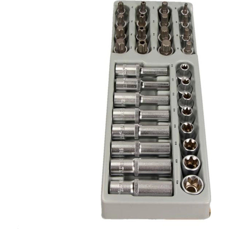 Satz Steckschlüsseleinsätze Torx, Spline 1/2 32-Teilig, Modul 1/3 SE-4532 Satz Steckschlüsseleinsätze Torx, Spline 1/2 32-Teilig, Modul 1/3 SE-4532