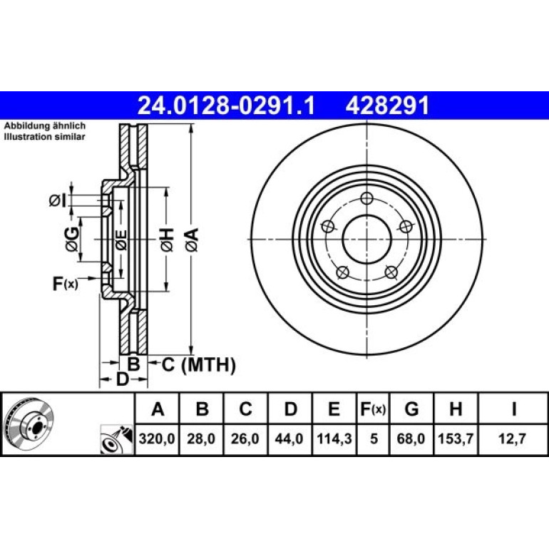 Bremsscheibe Nissan P. X-Trail 1.6 Dci 13 24.0128-0291.1 Bremsscheibe Nissan P. X-Trail 1.6 Dci 13 24.0128-0291.1