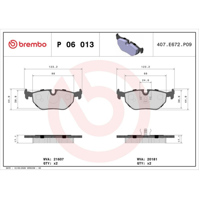BREMBO Bremsklötze HA P 06 013