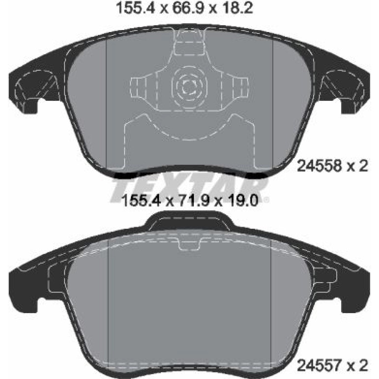 Bremsbelagsatz Citroen P. C4/Ds4/Ds5 1,6-2,0 07 2455801 Bremsbelagsatz Citroen P. C4/Ds4/Ds5 1,6-2,0 07 2455801