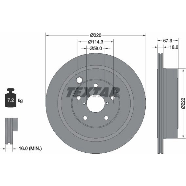 Bremsscheibe Subaru T. Tribeca 3.0 05 92255903