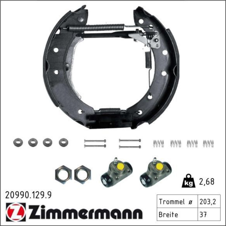 ZIMMERMANN Bremsbacken 20990.129.9 ZIMMERMANN Bremsbacken 20990.129.9