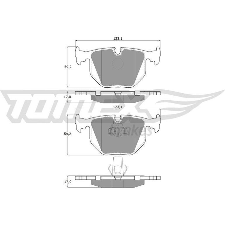 TOMEX brakes Bremsbelagsatz, Scheibenbremse TX 13-19 TOMEX brakes Bremsbelagsatz, Scheibenbremse TX 13-19