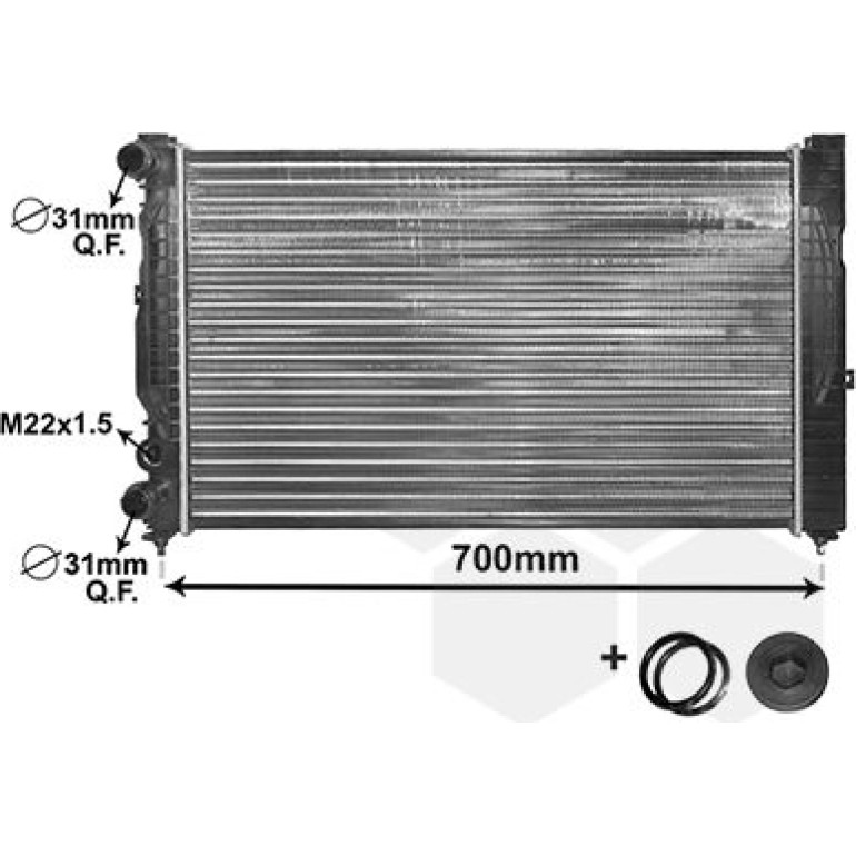 VAN WEZEL Kühler, Motorkühlung 03002123 VAN WEZEL Kühler, Motorkühlung 03002123
