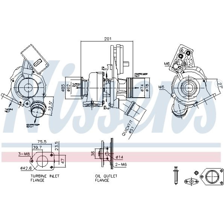 NISSENS Turbolader 93519