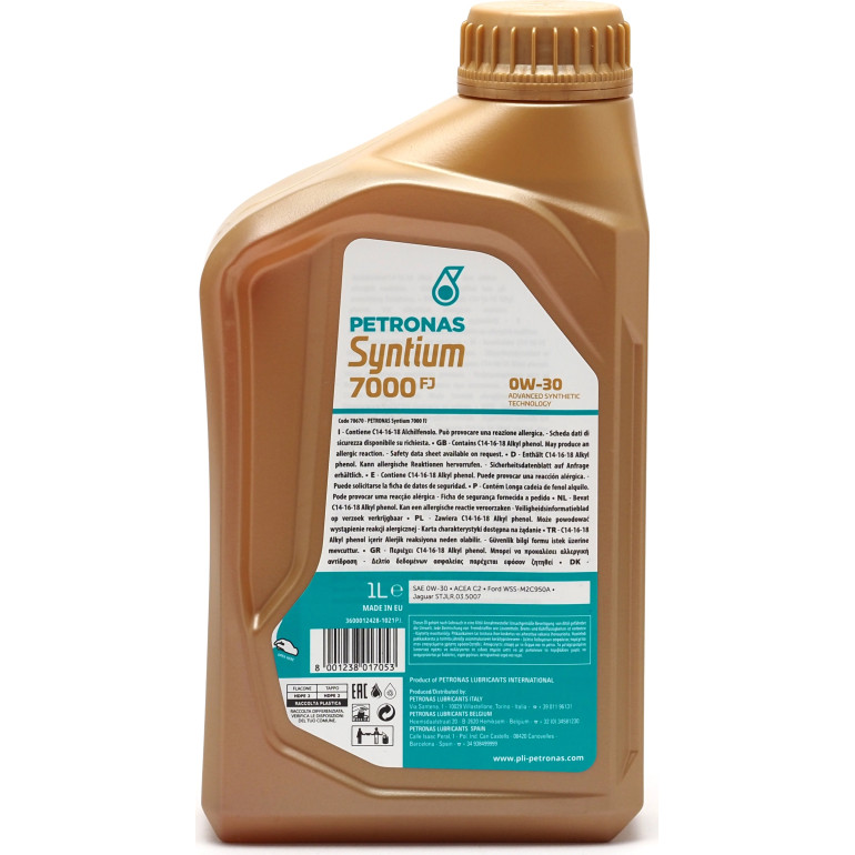 PETRONAS Syntium 7000 FJ 0W-30 SN 70670E18EU PETRONAS Syntium 7000 FJ 0W-30 SN 70670E18EU
