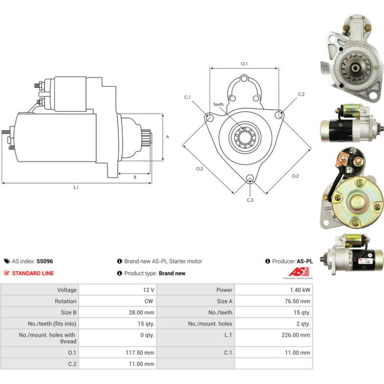 AS-PL Anlasser S5096