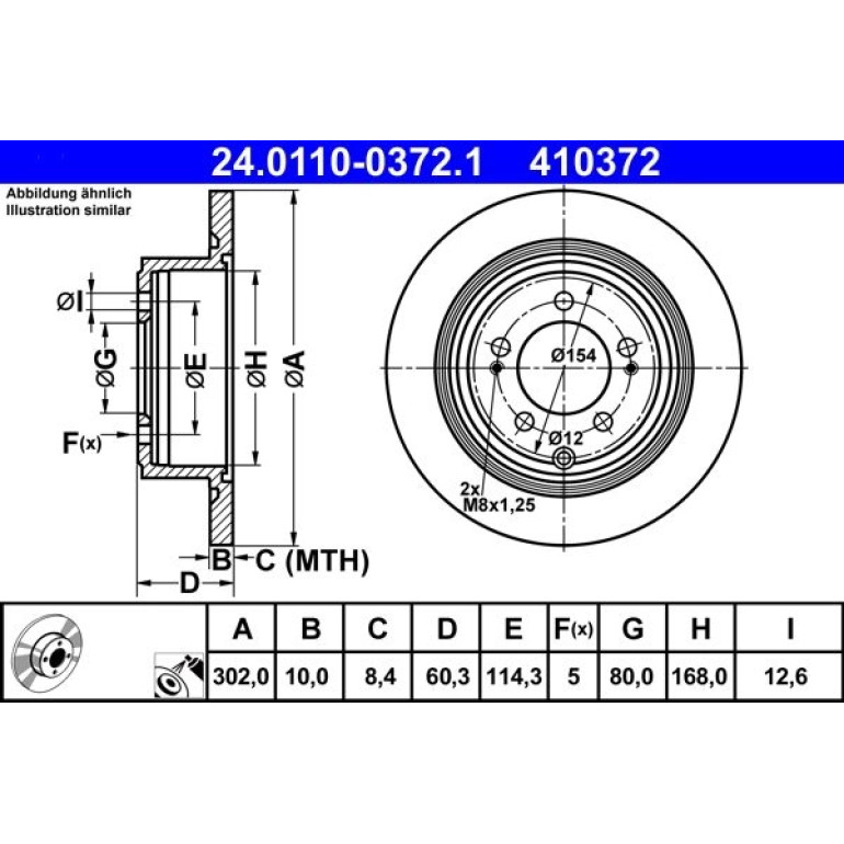 Bremsscheibe Jeep T. Compass/Patriot 2.0-2.4 4X4 07- Le/Pr 24.0110-0372.1 Bremsscheibe Jeep T. Compass/Patriot 2.0-2.4 4X4 07- Le/Pr 24.0110-0372.1