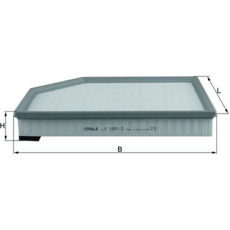 MAHLE Luftfilter LX 1591/2 MAHLE Luftfilter LX 1591/2