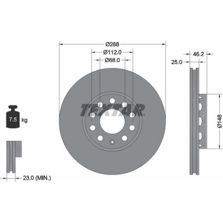 Bremsscheibe Vw Passat/A4/A6/A8 95-08 92057605 Bremsscheibe Vw Passat/A4/A6/A8 95-08 92057605