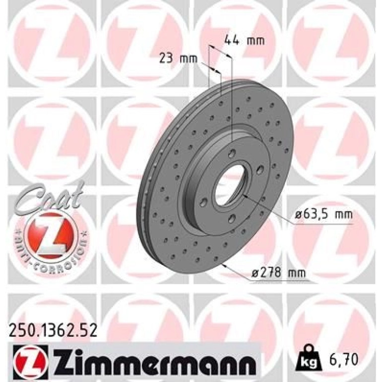 Bremsscheibe VA Sport 250.1362.52