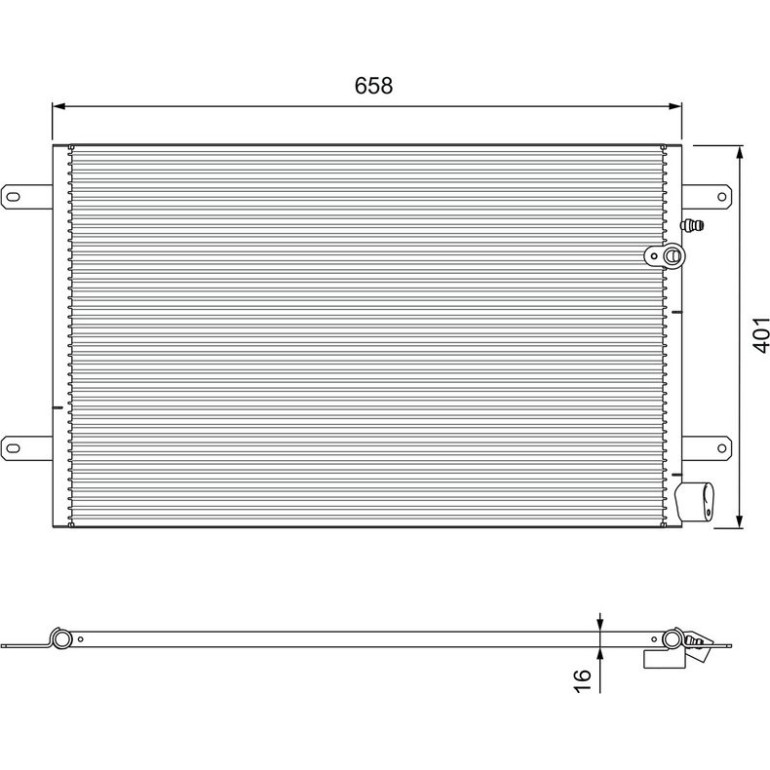 Kondensator, Klimaanlage 814004 Kondensator, Klimaanlage 814004