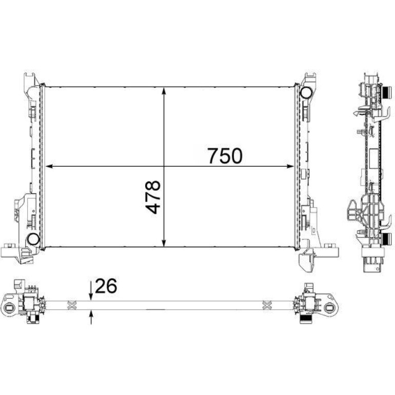 Kühler, Motorkühlung CR 84 000P Kühler, Motorkühlung CR 84 000P