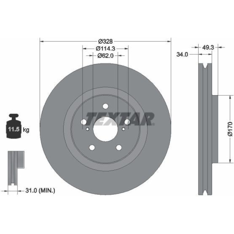 BREMSSCHEIBE 92349505 BREMSSCHEIBE 92349505