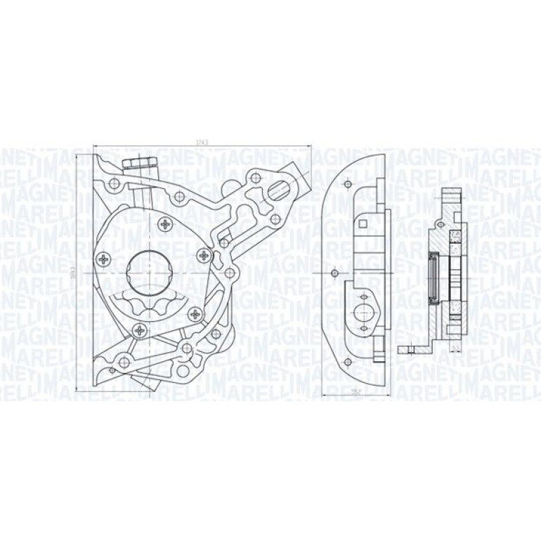 MAGNETI MARELLI Ölpumpe 351516000025 MAGNETI MARELLI Ölpumpe 351516000025