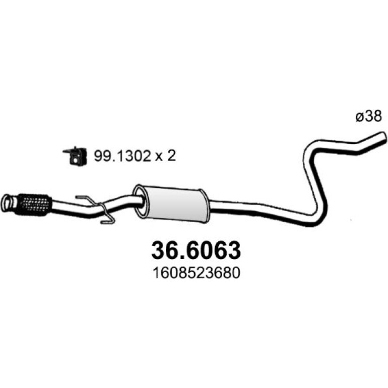 Mittelschalldämpfer 36.6063