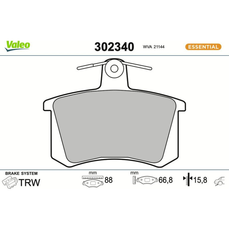 VALEO Bremsbeläge 302340 VALEO Bremsbeläge 302340