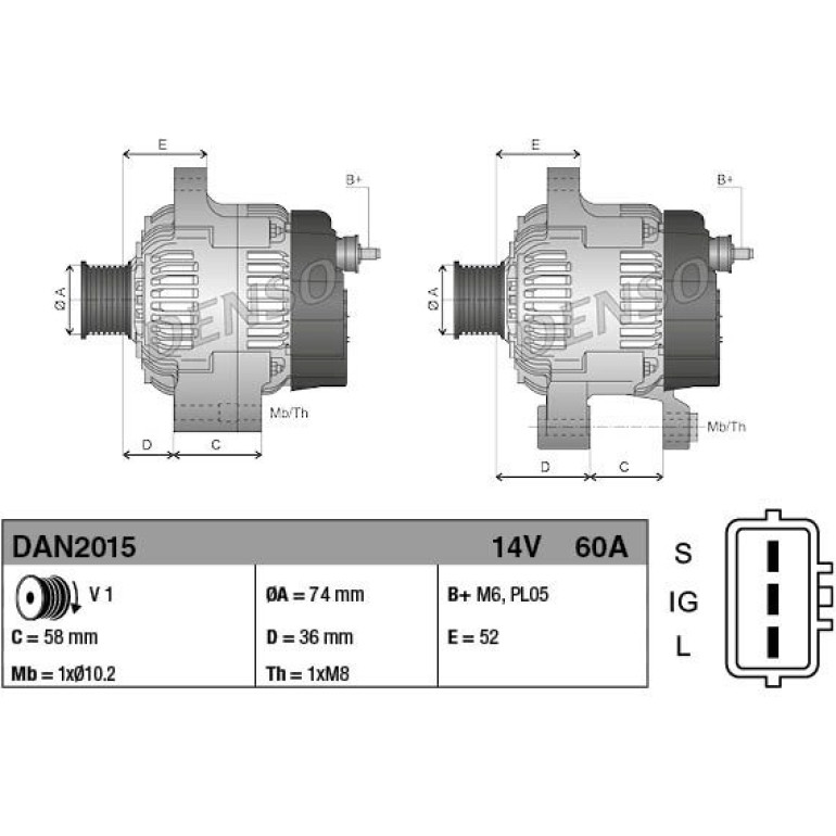 DENSO Generator DAN2015 DENSO Generator DAN2015
