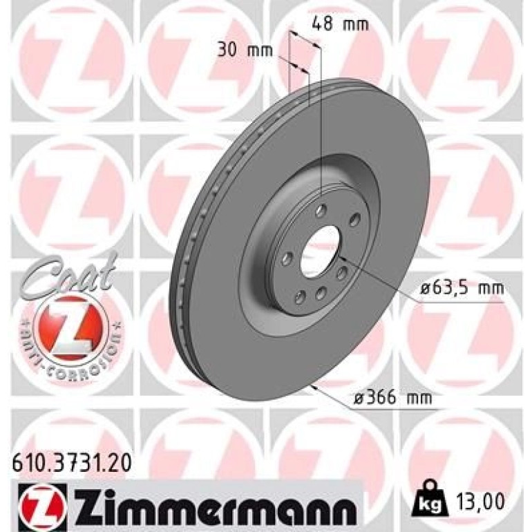 ZIMMERMANN Bremsscheibe 610.3731.20 ZIMMERMANN Bremsscheibe 610.3731.20