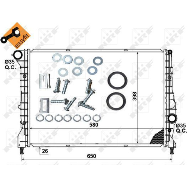 Kühler, Motorkühlung 53238 Kühler, Motorkühlung 53238