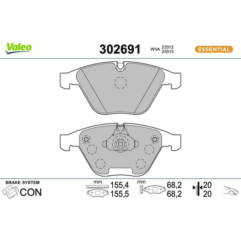 VALEO Bremsbeläge 302691 VALEO Bremsbeläge 302691