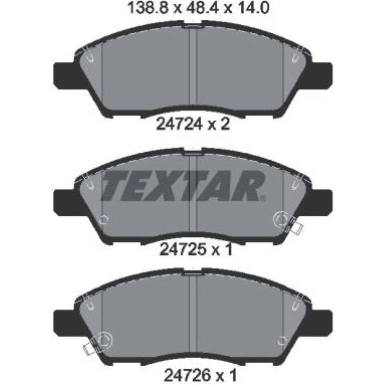 Bremsbelagsatz Nissan P. Versa 1.0-1.6 11 2472401 Bremsbelagsatz Nissan P. Versa 1.0-1.6 11 2472401