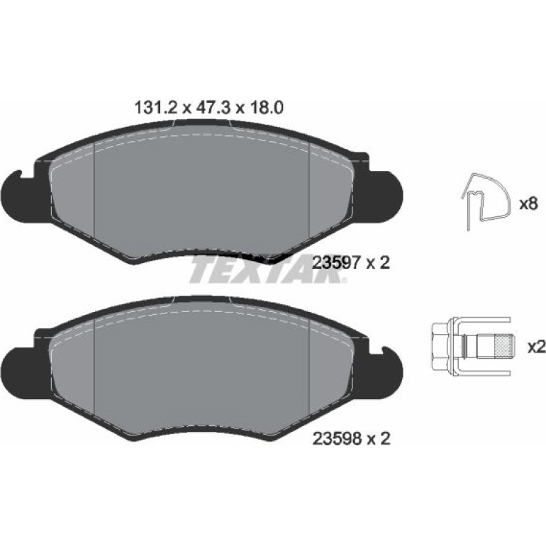 Bremsbelagsatz Peugeot S. 206/306 2359703 Bremsbelagsatz Peugeot S. 206/306 2359703