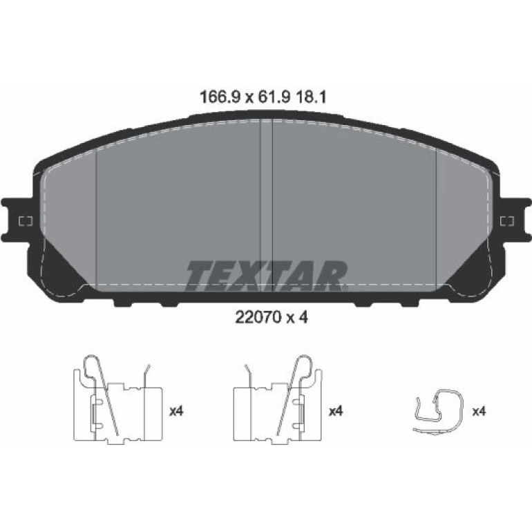 Bremsbelagsatz Jeep P. Cherokee 2.0 Crd 4X4 13- Gr 18.1 2207001
