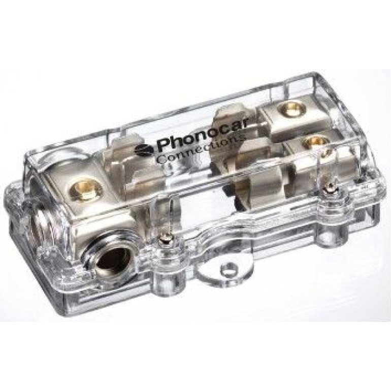 Phonocar Sicherungshalter 2x 10x38 mm mit Nickel-klemmen 04487