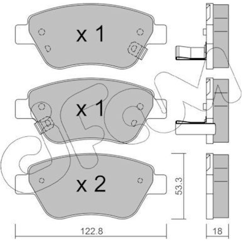 CIFAM Bremsbelagsatz, Scheibenbremse 822-321-4 CIFAM Bremsbelagsatz, Scheibenbremse 822-321-4