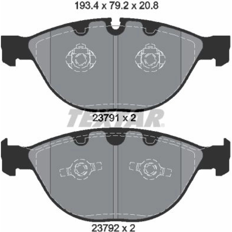 Bremsbelagsatz Bmw P. E60/E61/E65/E63 3,5-6,0 2379101 Bremsbelagsatz Bmw P. E60/E61/E65/E63 3,5-6,0 2379101