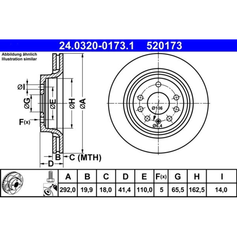 Bremsscheibe Opel T. Signum/Vectra 03- Power Disc 24.0320-0173.1