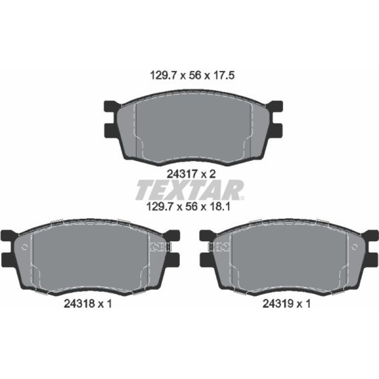Bremsbelagsatz Hyundai P. Accent/Kia Rio 05 2431701 Bremsbelagsatz Hyundai P. Accent/Kia Rio 05 2431701