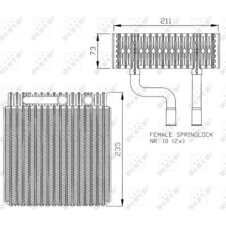 Verdampfer, Klimaanlage 36073 Verdampfer, Klimaanlage 36073