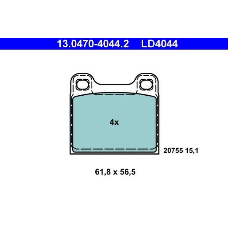 ATE Bremsbelagsatz 13.0470-4044.2 ATE Bremsbelagsatz 13.0470-4044.2
