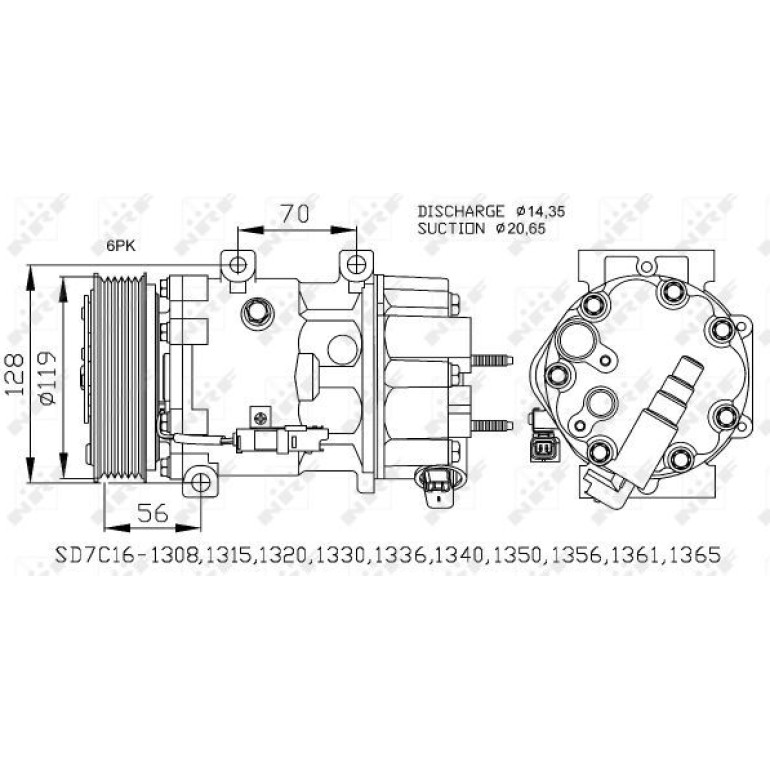 Kompressor, Klimaanlage NRF32772 Kompressor, Klimaanlage NRF32772