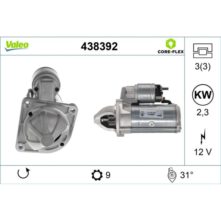 VALEO Anlasser 438392 VALEO Anlasser 438392