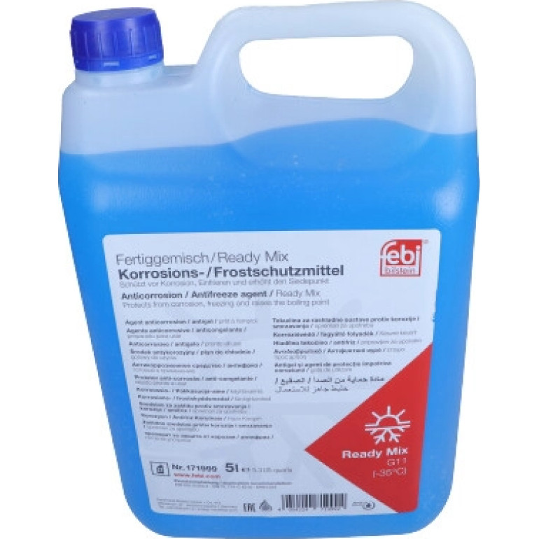 Febi Bilstein Kühlerfrostschutz Fertigmischung G11 -35°C 5 Liter 171999 Febi Bilstein Kühlerfrostschutz Fertigmischung G11 -35°C 5 Liter 171999