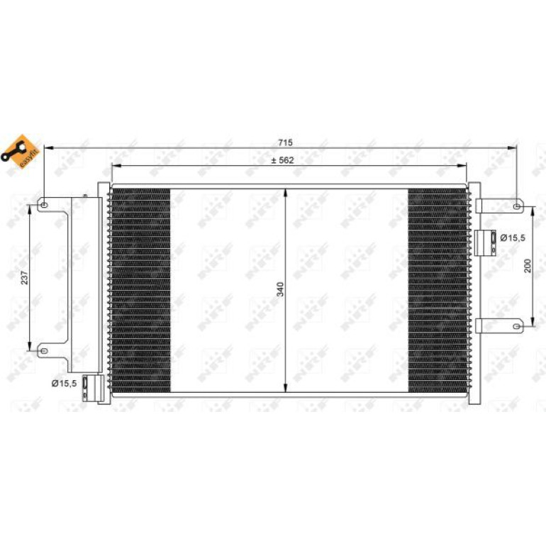 Kondensator, Klimaanlage 35751 Kondensator, Klimaanlage 35751