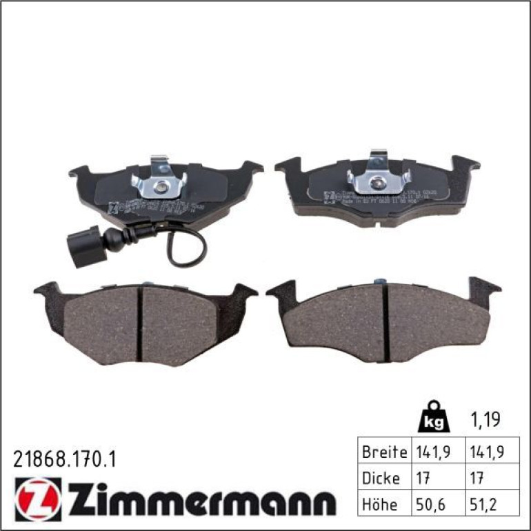 ZIMMERMANN Bremsbeläge 21868.170.1 ZIMMERMANN Bremsbeläge 21868.170.1