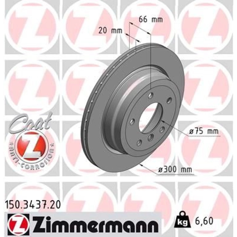 ZIMMERMANN Bremsscheibe 150.3437.20 ZIMMERMANN Bremsscheibe 150.3437.20