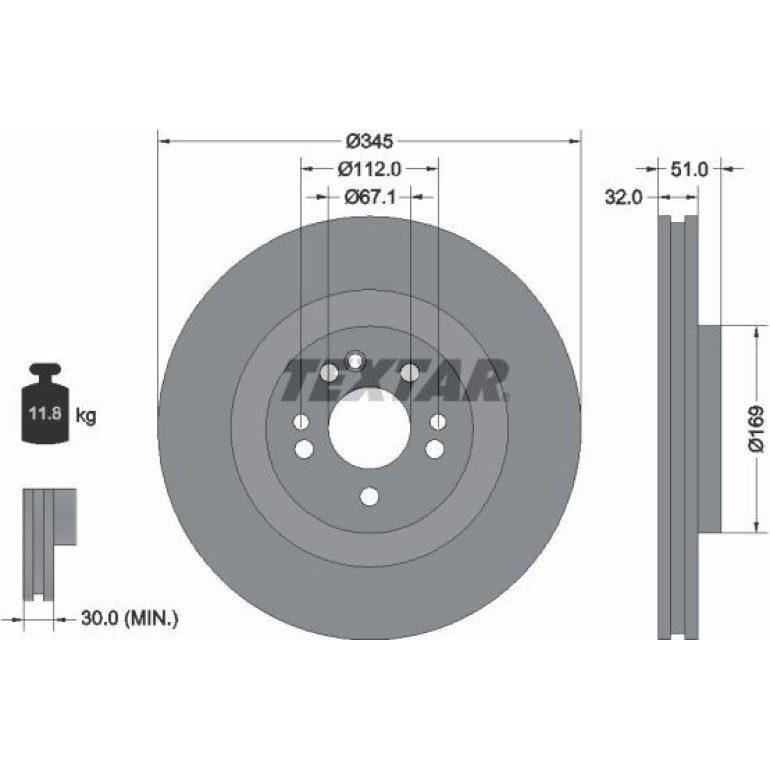 Bremsscheibe Db P. M (W163) 2,7-5,4 02,98-06,05 92103205 Bremsscheibe Db P. M (W163) 2,7-5,4 02,98-06,05 92103205