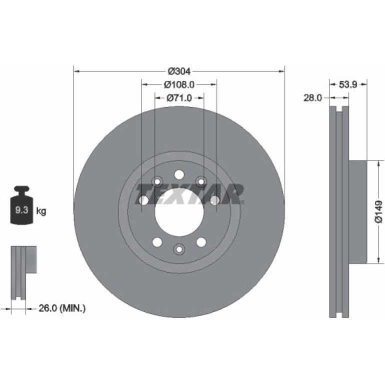 Bremsscheibe Peugeot P. Expert/Traveller 1.6-2.0 Bluehdi 16 92287203 Bremsscheibe Peugeot P. Expert/Traveller 1.6-2.0 Bluehdi 16 92287203
