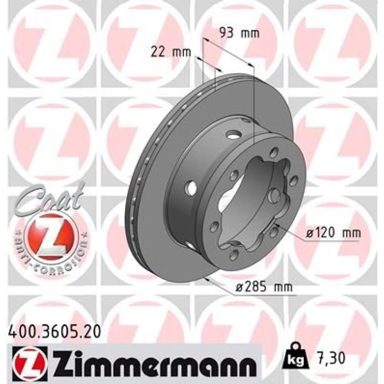 ZIMMERMANN Bremsscheibe 400.3605.20 ZIMMERMANN Bremsscheibe 400.3605.20