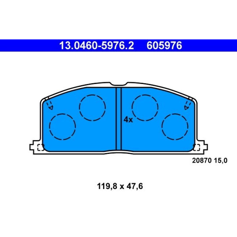 ATE Bremsbelagsatz 13.0460-5976.2 ATE Bremsbelagsatz 13.0460-5976.2