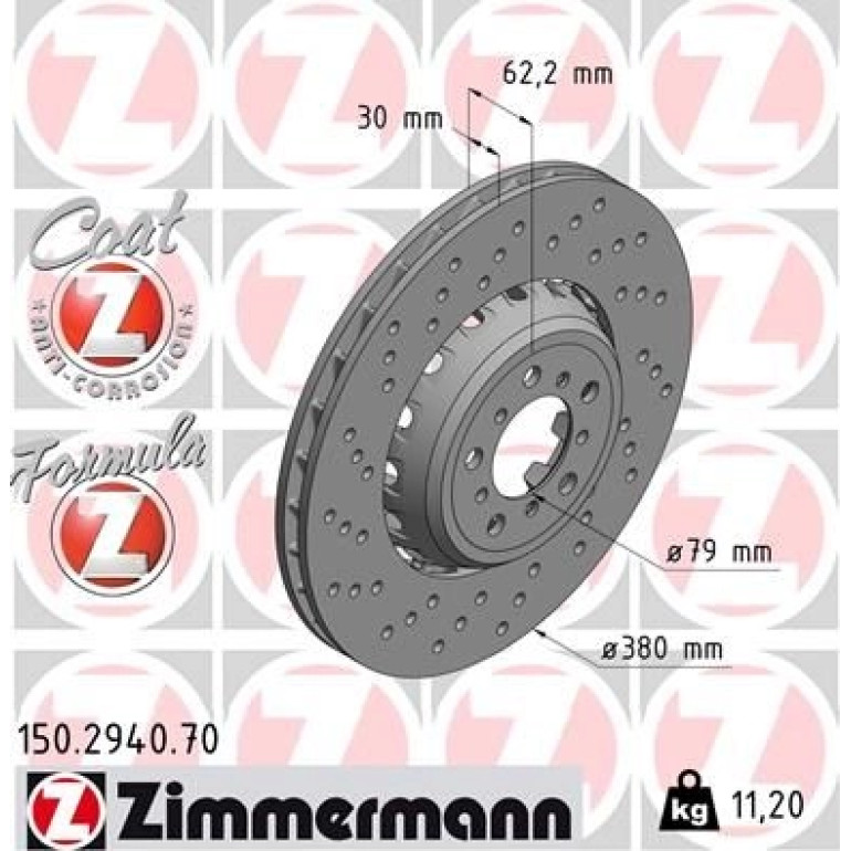 ZIMMERMANN Bremsscheibe 150.2940.70 ZIMMERMANN Bremsscheibe 150.2940.70