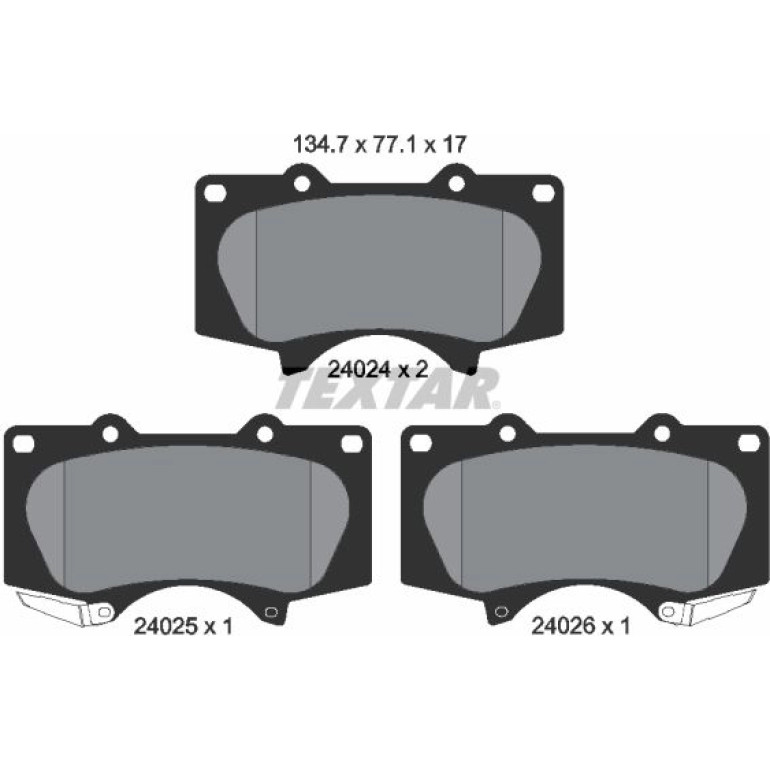 Bremsbelagsatz Toyota P. Land Cruiser 10 2402403 Bremsbelagsatz Toyota P. Land Cruiser 10 2402403