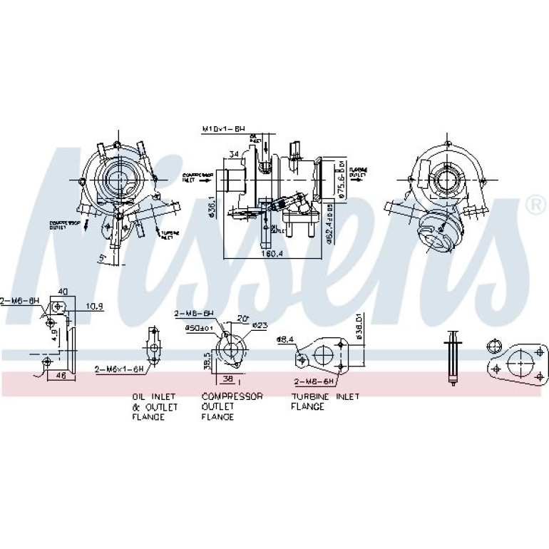 NISSENS Turbolader 93234 NISSENS Turbolader 93234
