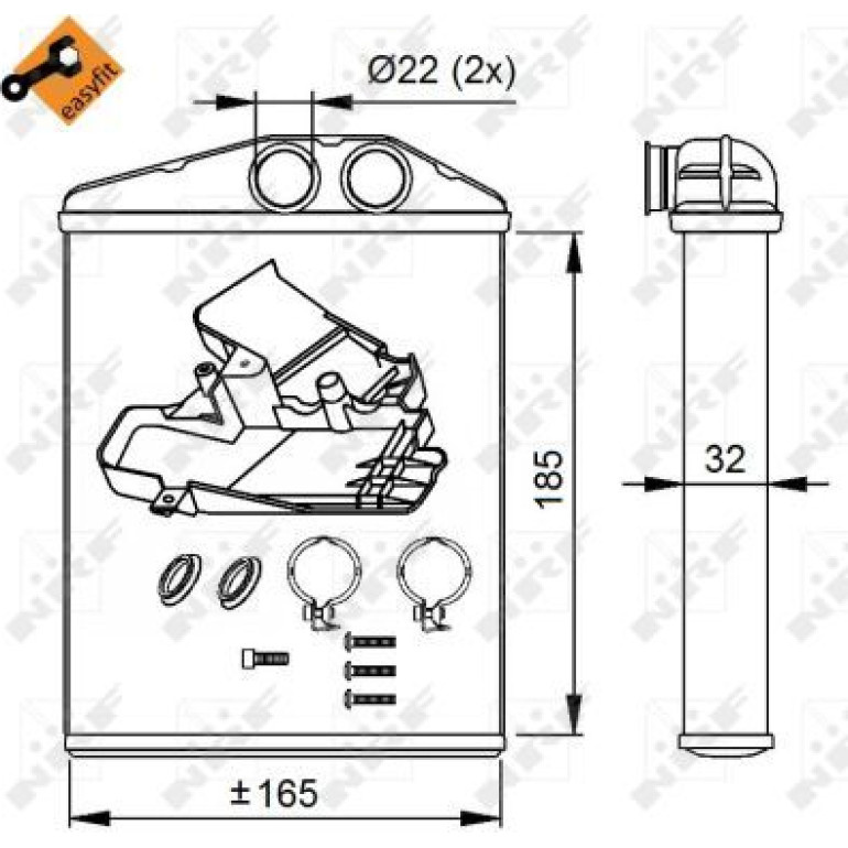 Wärmetauscher, Innenraumheizung 54275 Wärmetauscher, Innenraumheizung 54275